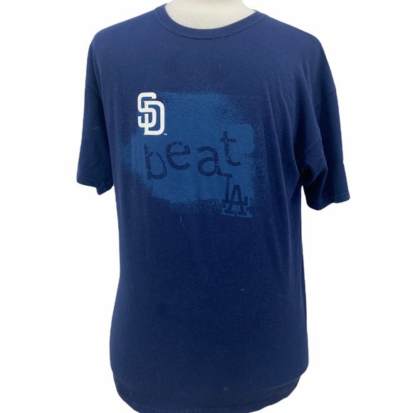 Gildan Other - Vintage Gildan Men's San Diego Padres Beat LA Navy Blue Short Sleeve T-Shirt  XL